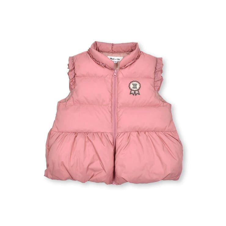 撥水 】タフタミニフリルダウンベスト(90~130cm)[品番：BEBK0007425