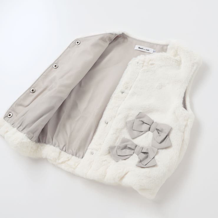 ファーリボン付きベスト(90~130cm) | Noeil aime BeBe | 詳細画像11 