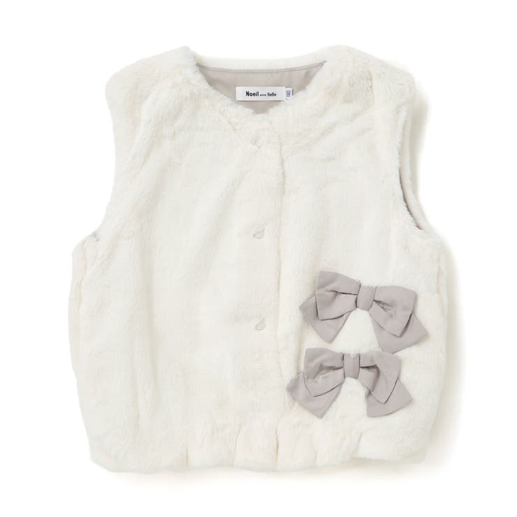 ファーリボン付きベスト(90~130cm) | Noeil aime BeBe | 詳細画像5 