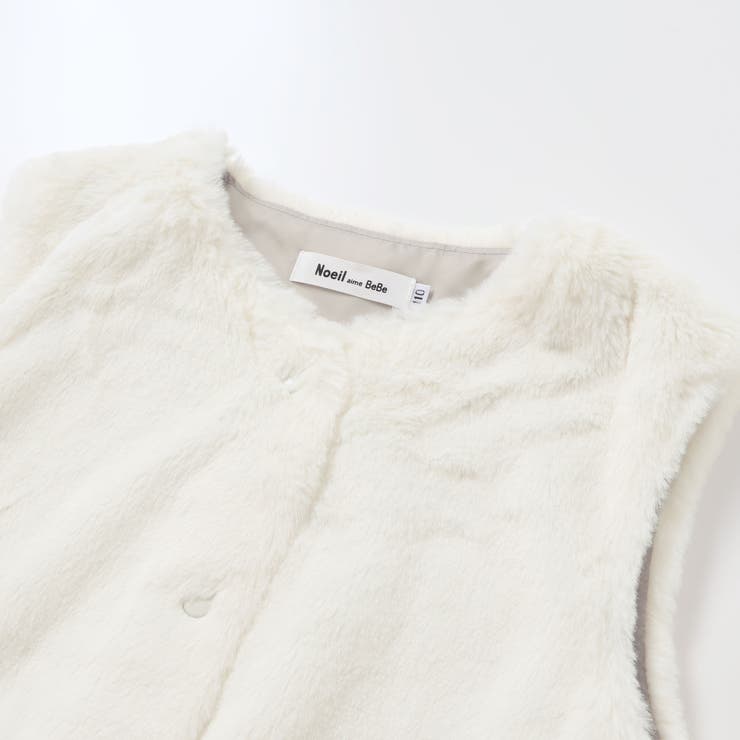 ファーリボン付きベスト(90~130cm) | Noeil aime BeBe | 詳細画像7 