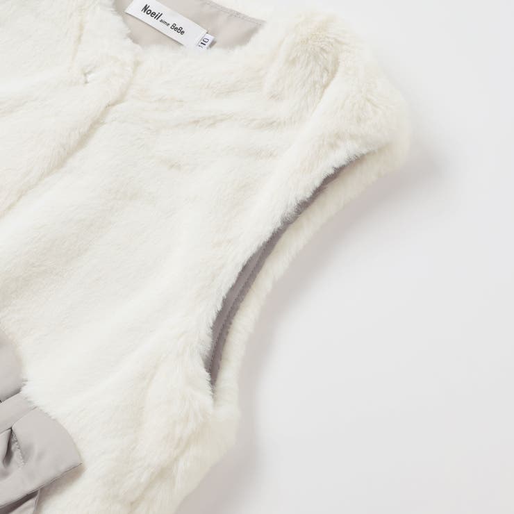 ファーリボン付きベスト(90~130cm) | Noeil aime BeBe | 詳細画像8 