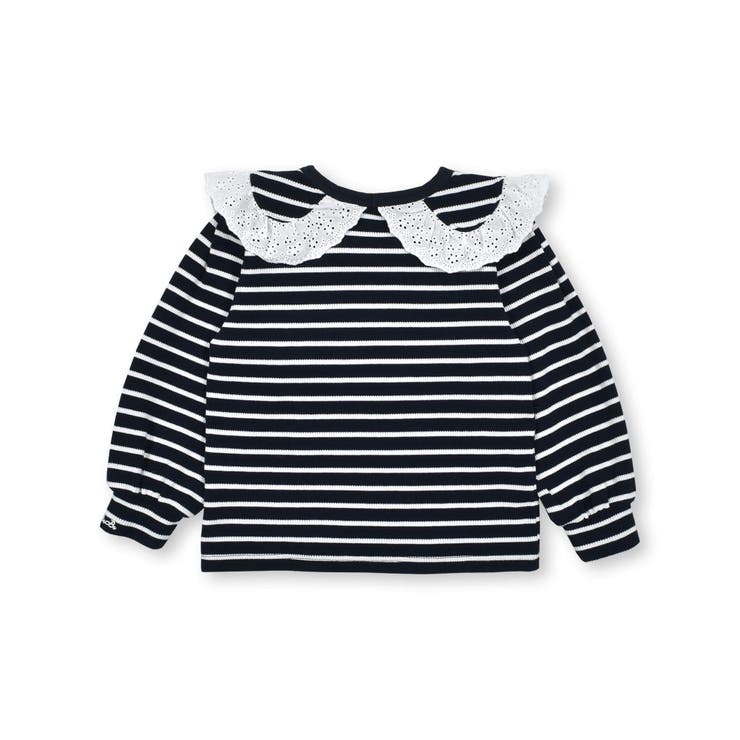 フラットカラーボーダーブラウスTシャツ(80~130cm) | Noeil aime BeBe | 詳細画像10 