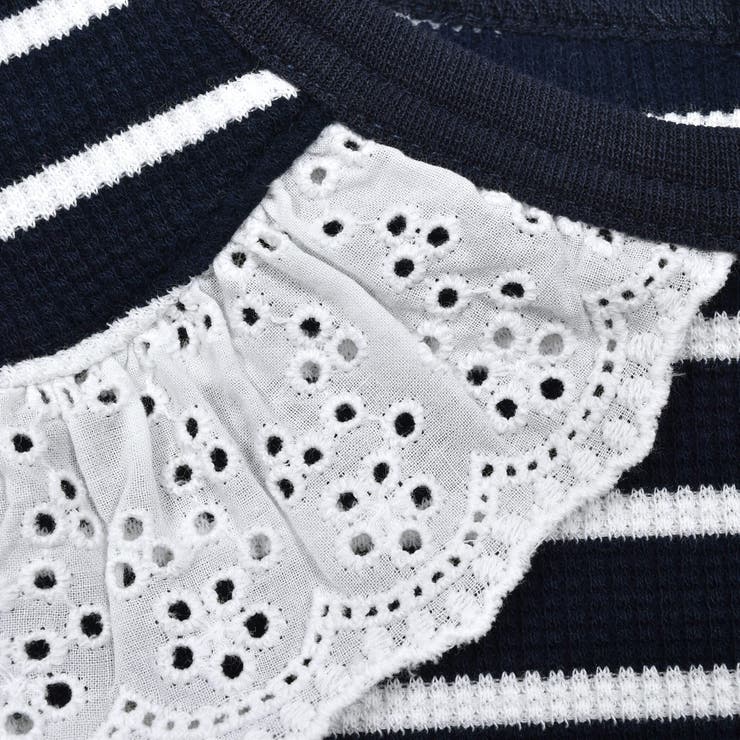 フラットカラーボーダーブラウスTシャツ(80~130cm) | Noeil aime BeBe | 詳細画像11 