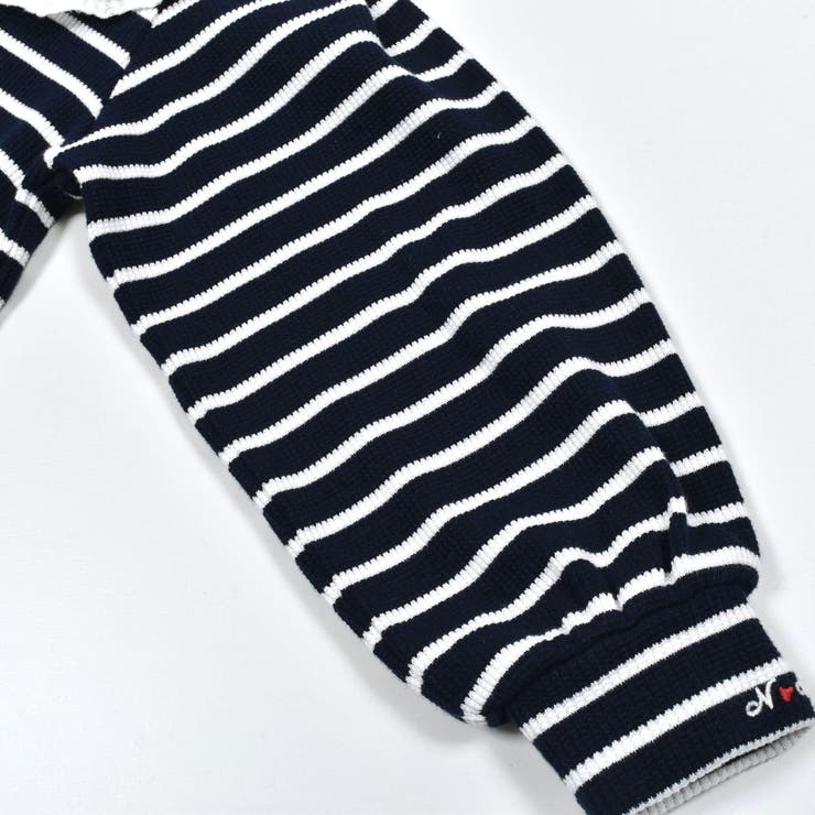 フラットカラーボーダーブラウスTシャツ(80~130cm) | Noeil aime BeBe | 詳細画像12 