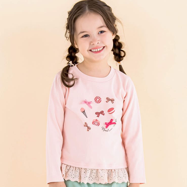 べべ BeBe Tシャツ・カットソー 150 女の子 ピンク・スィーツ 子供服 