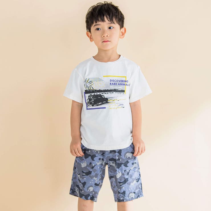 サファリカー写真プリントTシャツ(80~130cm) | Noeil aime BeBe | 詳細画像4 