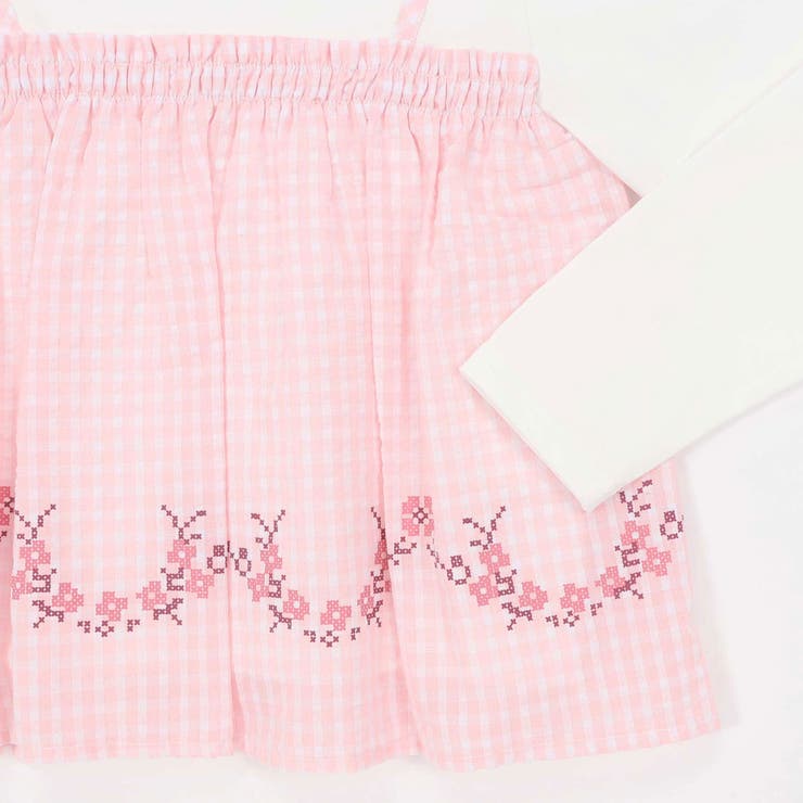 キャミ重ね着風刺しゅうTシャツ(80~130cm) | Noeil aime BeBe | 詳細画像11 