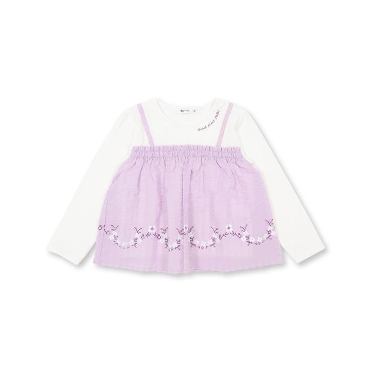 キャミ重ね着風刺しゅうTシャツ(80~130cm) | Noeil aime BeBe | 詳細画像13 