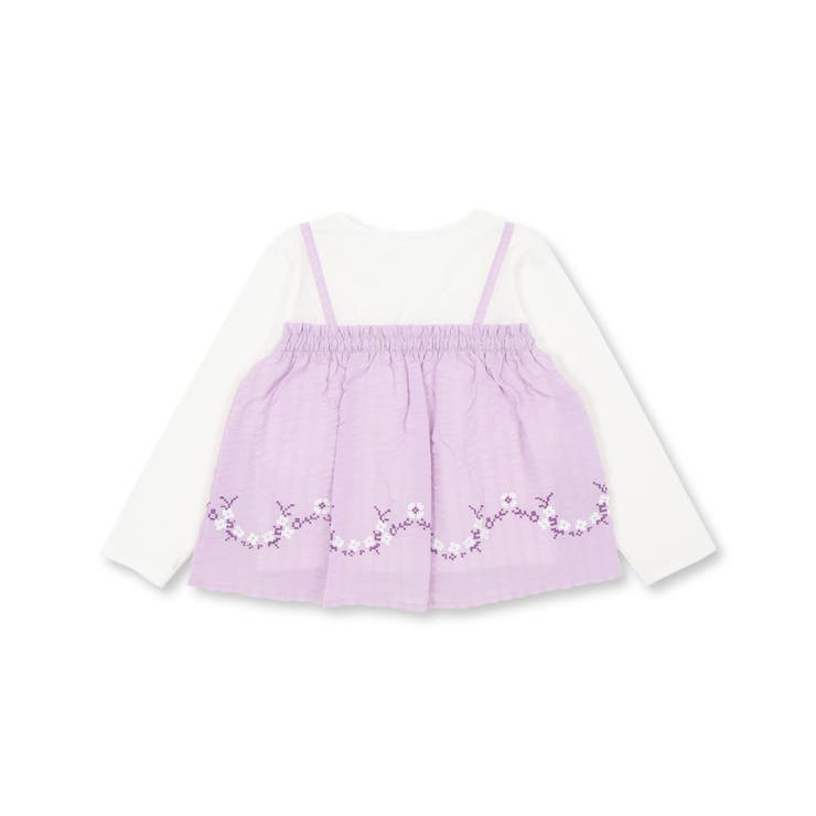 キャミ重ね着風刺しゅうTシャツ(80~130cm) | Noeil aime BeBe | 詳細画像14 