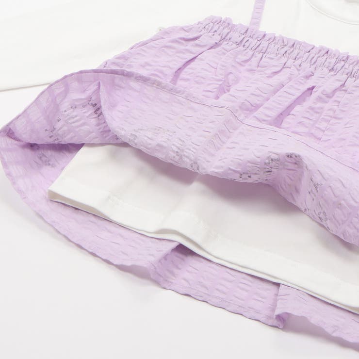 キャミ重ね着風刺しゅうTシャツ(80~130cm) | Noeil aime BeBe | 詳細画像17 