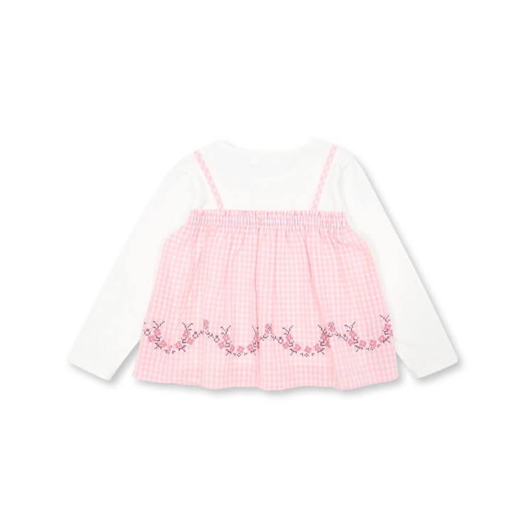 キャミ重ね着風刺しゅうTシャツ(80~130cm) | Noeil aime BeBe | 詳細画像9 