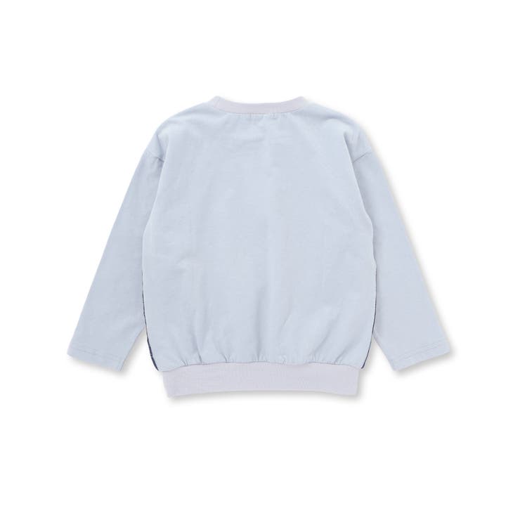 天竺チェックロゴ長袖Tシャツ(80~130cm) | Noeil aime BeBe | 詳細画像7 