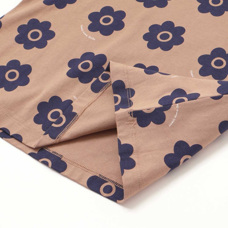 【お揃い】花柄プリント天竺半袖Tシャツ(80~130cm) | Noeil aime BeBe | 詳細画像12 