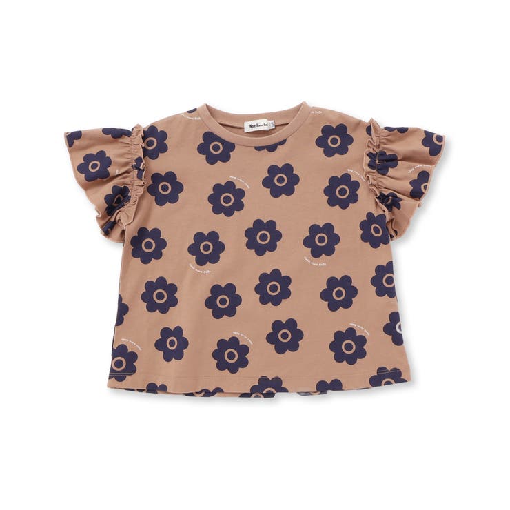 【お揃い】花柄プリント天竺半袖Tシャツ(80~130cm) | Noeil aime BeBe | 詳細画像8 