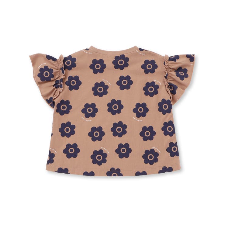 【お揃い】花柄プリント天竺半袖Tシャツ(80~130cm) | Noeil aime BeBe | 詳細画像9 