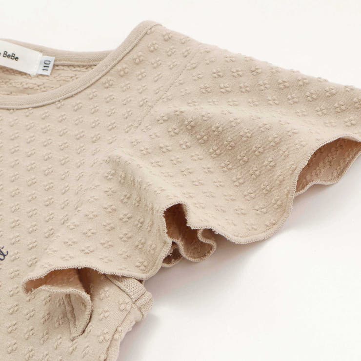 フレアスリーブお花プリント半袖Tシャツ(80~130cm) | Noeil aime BeBe | 詳細画像13 