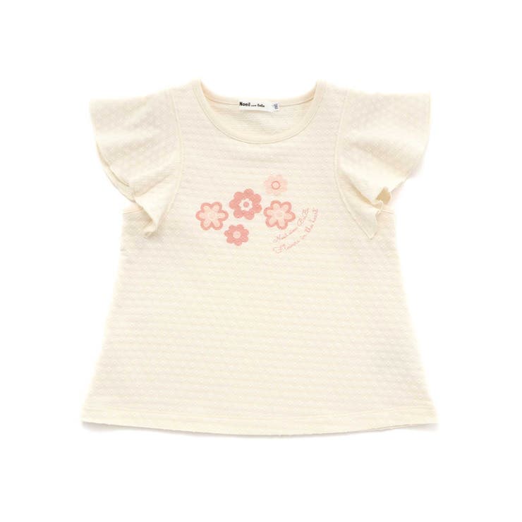 フレアスリーブお花プリント半袖Tシャツ(80~130cm) | Noeil aime BeBe | 詳細画像8 