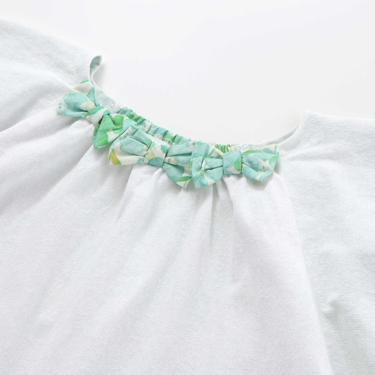 【お揃い】水彩花柄フレアTシャツ(80~130cm) | Noeil aime BeBe | 詳細画像11 