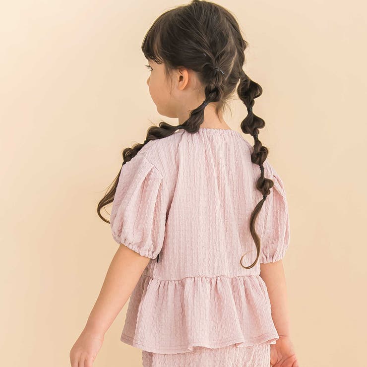 ふくれジャガードバルーン袖Tシャツ(90~130cm) | Noeil aime BeBe | 詳細画像4 