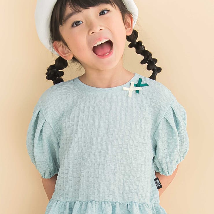 ふくれジャガードバルーン袖Tシャツ(90~130cm) | Noeil aime BeBe | 詳細画像8 