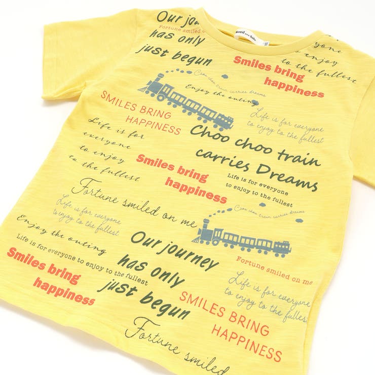 スラブ天竺トレインプリント半袖Tシャツ(80~130cm) | Noeil aime BeBe | 詳細画像13 