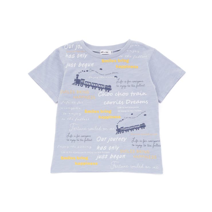 スラブ天竺トレインプリント半袖Tシャツ(80~130cm) | Noeil aime BeBe | 詳細画像8 