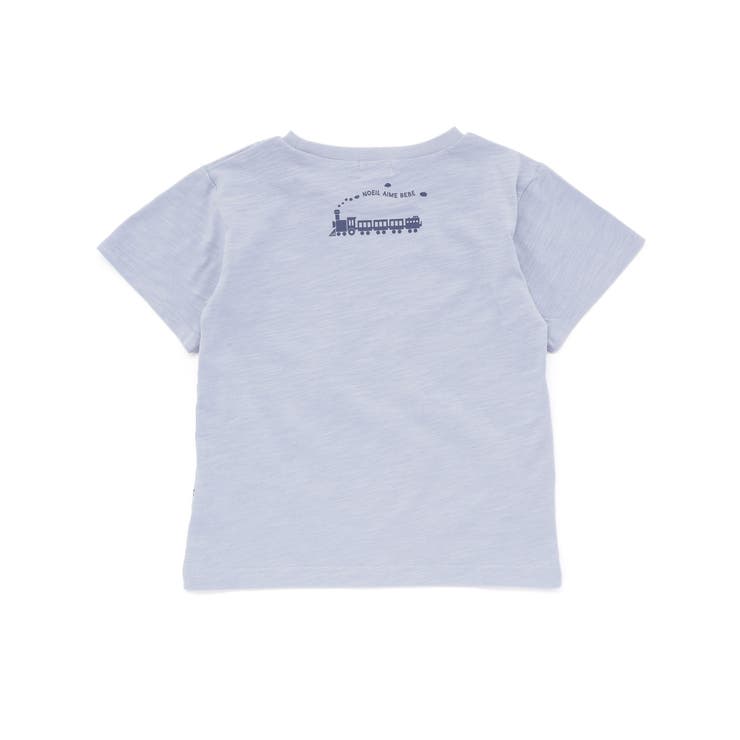 スラブ天竺トレインプリント半袖Tシャツ(80~130cm) | Noeil aime BeBe | 詳細画像9 