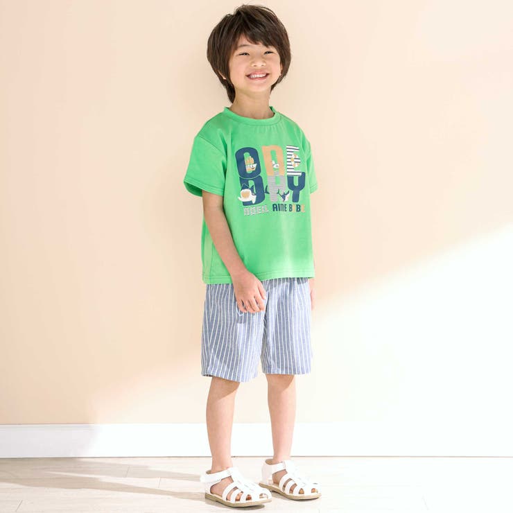 天竺マリンモチーフプリント半袖Tシャツ(80~130cm) | Noeil aime BeBe | 詳細画像4 