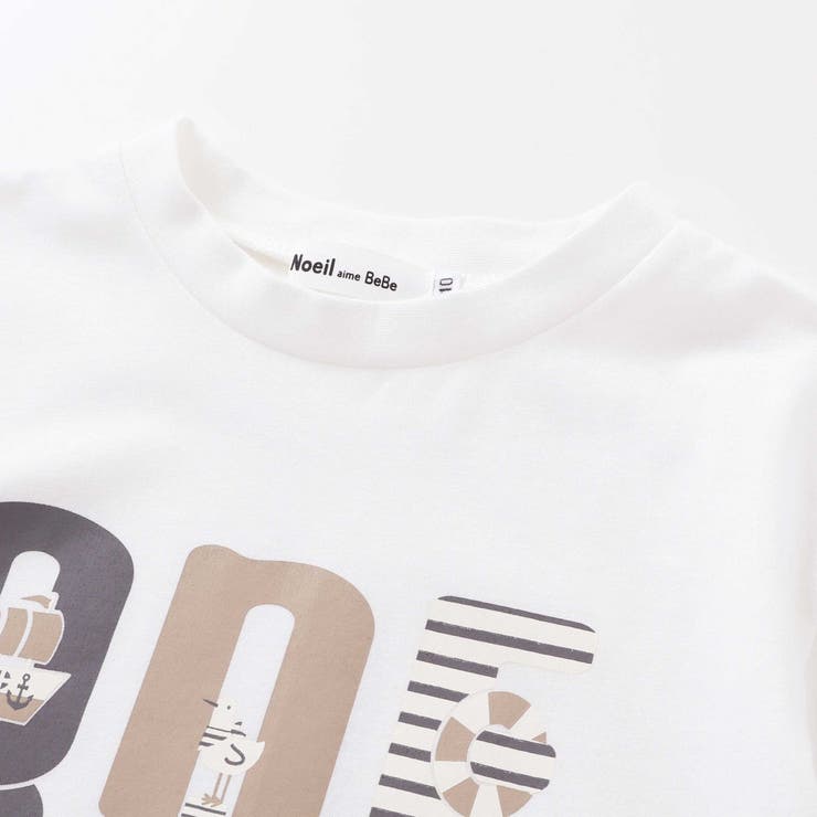 天竺マリンモチーフプリント半袖Tシャツ(80~130cm) | Noeil aime BeBe | 詳細画像7 