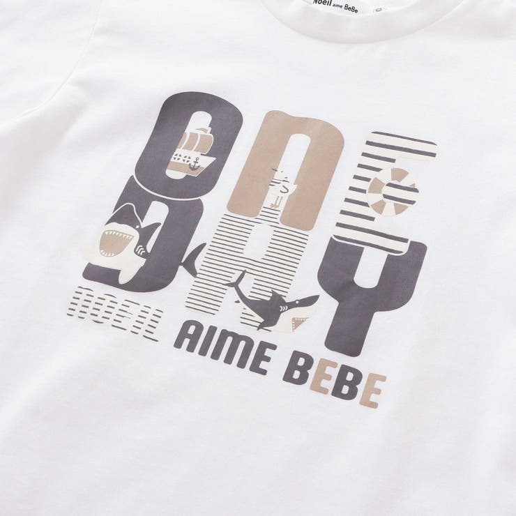 天竺マリンモチーフプリント半袖Tシャツ(80~130cm) | Noeil aime BeBe | 詳細画像8 