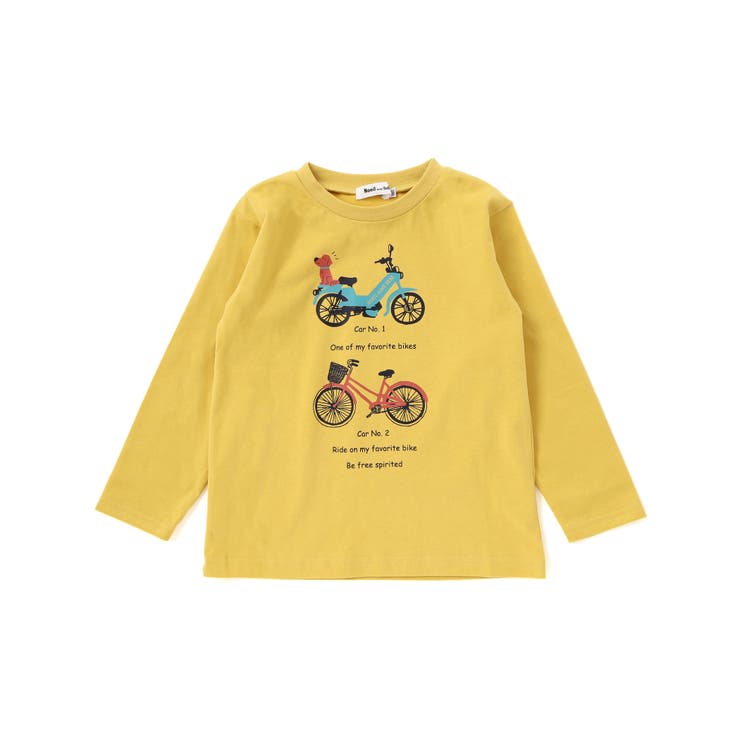 自転車プリント天竺ドロップショルダーＴシャツ(80~130cm) | Noeil aime BeBe | 詳細画像8 