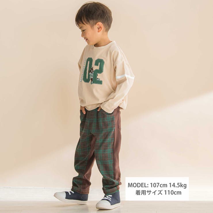 ナンバリング天竺ドロップショルダーTシャツ(80~130cm) | Noeil aime BeBe | 詳細画像5 