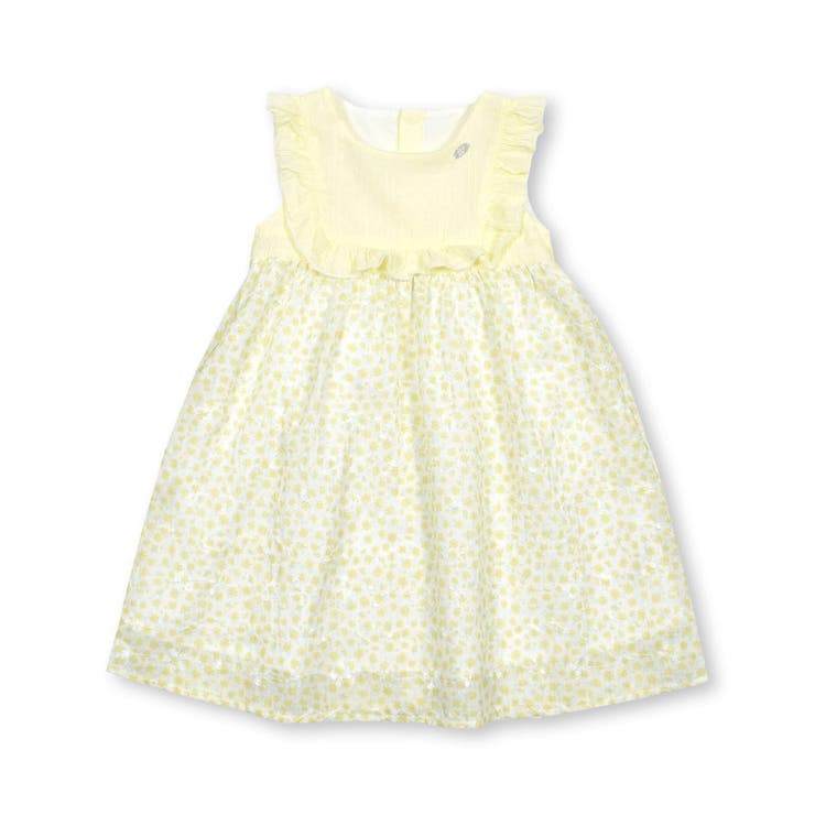 メゾピアノ シェル柄シフォン　肩開きワンピース　130 楽天市場】メゾピアノ(mezzo piano)シェル柄シフォン肩開き