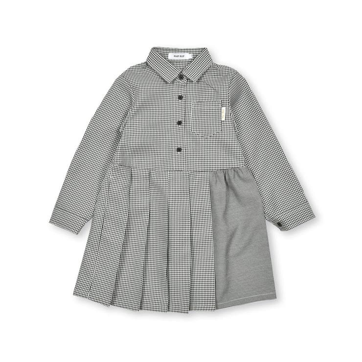 お揃い】千鳥格子タータンチェック柄シャツワンピース(90~130cm