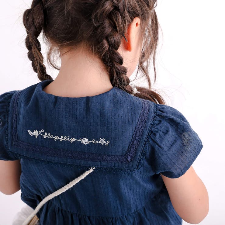 新品 アナスイミニ 衿スカラティアードワンピース 140 ANNA SUI mini