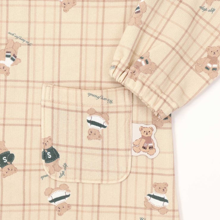 【お揃い】アニマルクマさん総柄クマ耳フード付きワンピース(80~130cm) | SLAP SLIP | 詳細画像17 