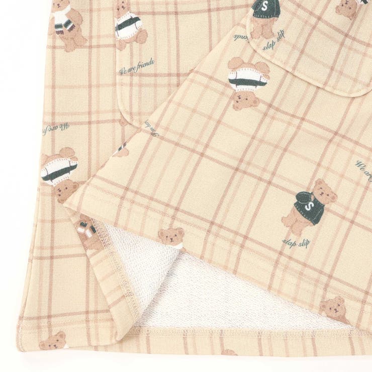 【お揃い】アニマルクマさん総柄クマ耳フード付きワンピース(80~130cm) | SLAP SLIP | 詳細画像18 