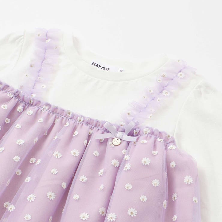 【お揃い】お花チュールスカートドッキングワンピース(80~130cm) | SLAP SLIP | 詳細画像8 