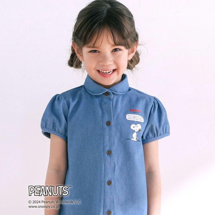 【PEANUTS×SLAP SLIP】75周年プリントシャツワンピース(80~1… | SLAP SLIP | 詳細画像5 