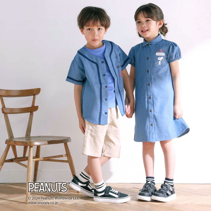 【PEANUTS×SLAP SLIP】75周年プリントシャツワンピース(80~1… | SLAP SLIP | 詳細画像7 