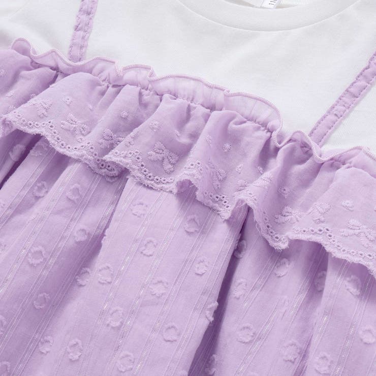 【お揃い】肩リボンドッキングワンピース(80~130cm) | SLAP SLIP | 詳細画像12 