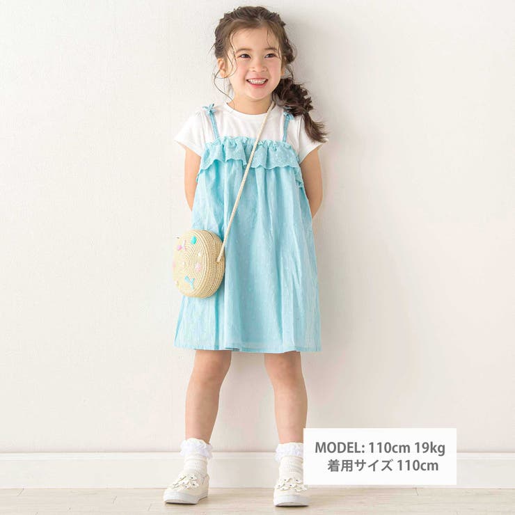 【お揃い】肩リボンドッキングワンピース(80~130cm) | SLAP SLIP | 詳細画像2 