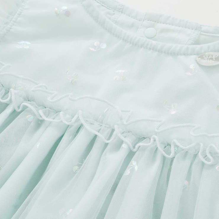 【お揃い】チェリーオーロラ箔プリントチュールワンピース(80~130cm) | SLAP SLIP | 詳細画像11 