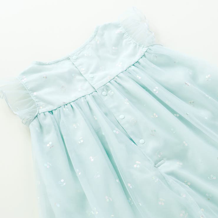 【お揃い】チェリーオーロラ箔プリントチュールワンピース(80~130cm) | SLAP SLIP | 詳細画像13 