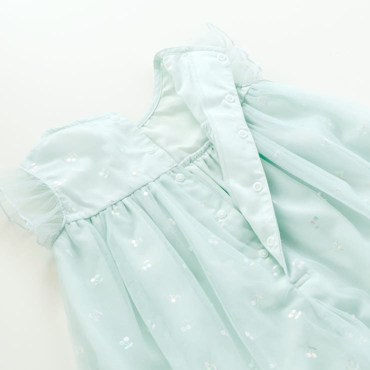 【お揃い】チェリーオーロラ箔プリントチュールワンピース(80~130cm) | SLAP SLIP | 詳細画像14 