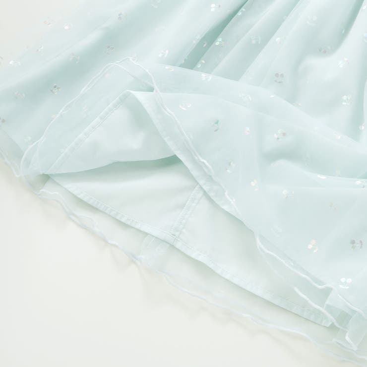 【お揃い】チェリーオーロラ箔プリントチュールワンピース(80~130cm) | SLAP SLIP | 詳細画像15 