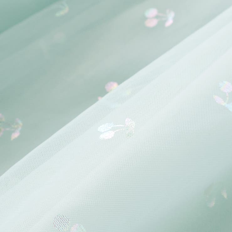 【お揃い】チェリーオーロラ箔プリントチュールワンピース(80~130cm) | SLAP SLIP | 詳細画像16 