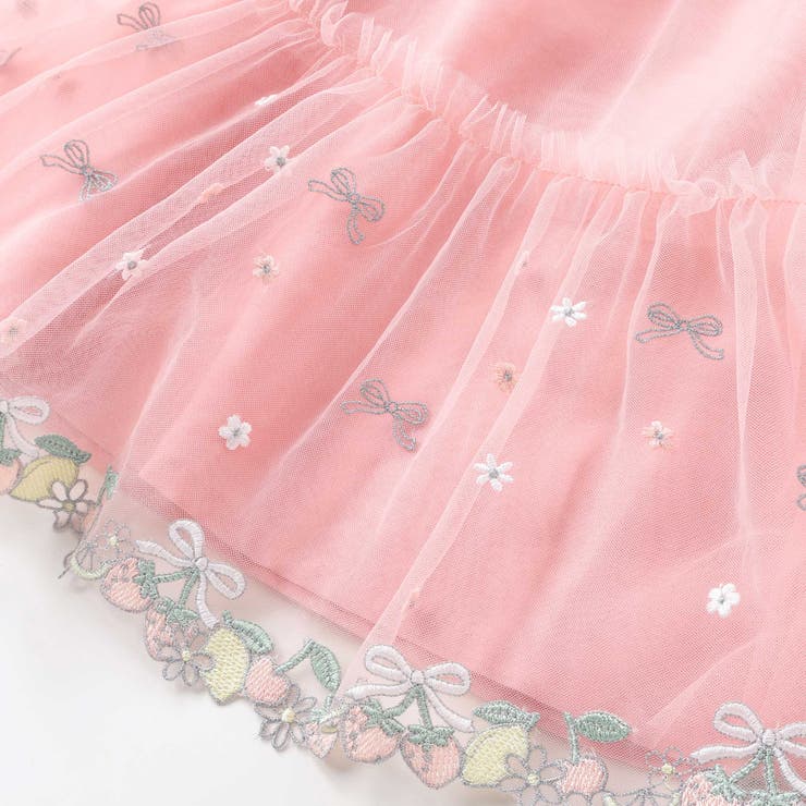 裾フルーツ刺しゅうチュールワンピース(80~130cm) | SLAP SLIP | 詳細画像13 