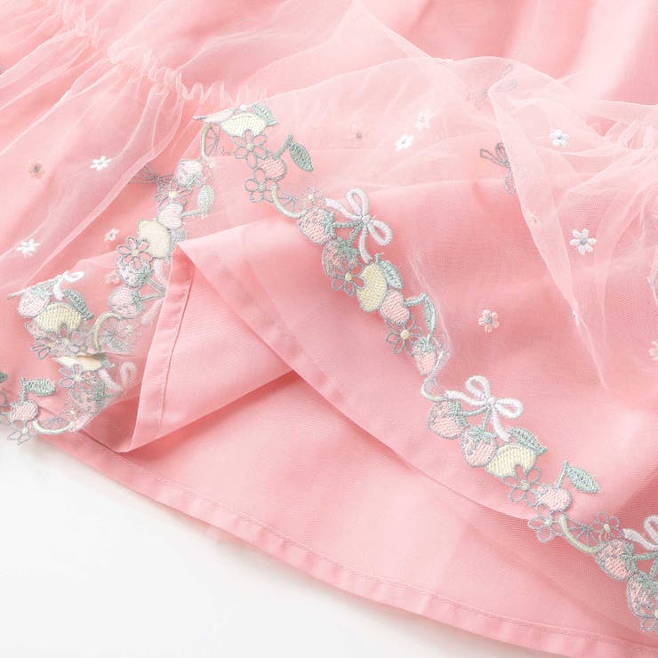 裾フルーツ刺しゅうチュールワンピース(80~130cm) | SLAP SLIP | 詳細画像15 