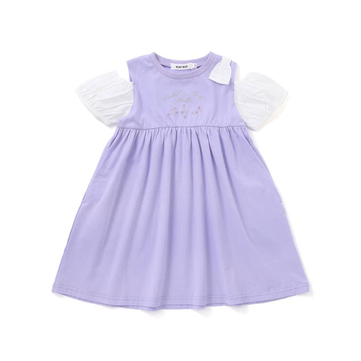 ストライプチェック袖リボンオフショルワンピース(90~130cm) | SLAP SLIP | 詳細画像9 